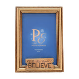 The Polar Express Believe Ticket Photo Frame 6 x 4in - Gold