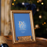 The Polar Express Believe Ticket Photo Frame 6 x 4in - Gold