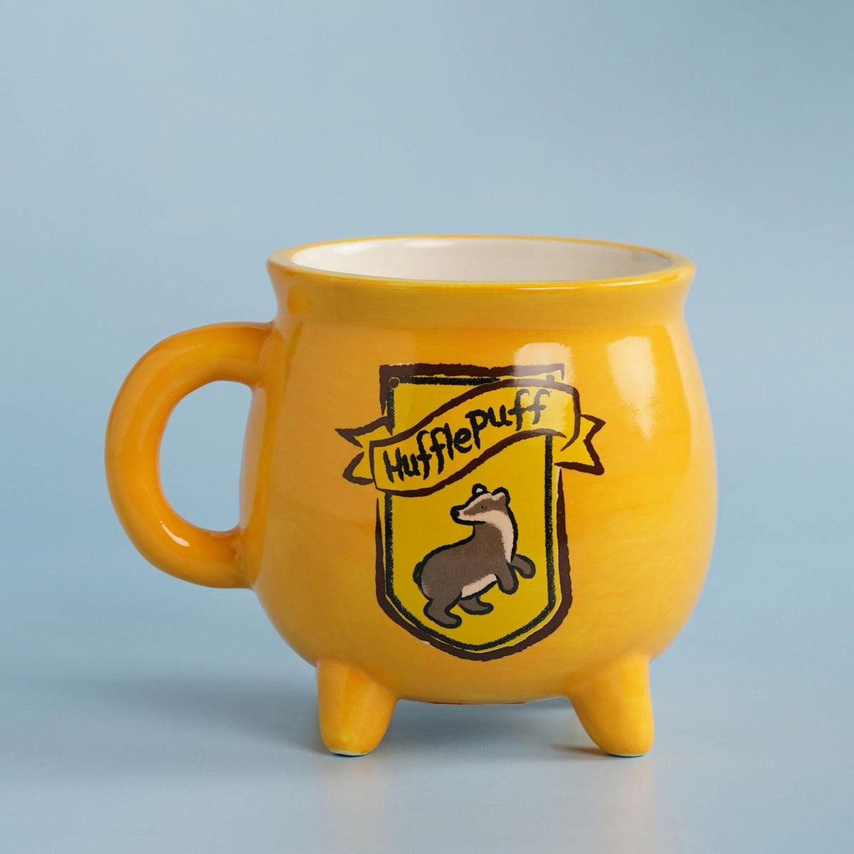 Harry Potter Hufflepuff Cauldron Stoneware Mug - Yellow