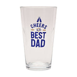 Cheers To the Best Dad Printed Pint Beer Glass 460ml - Clear