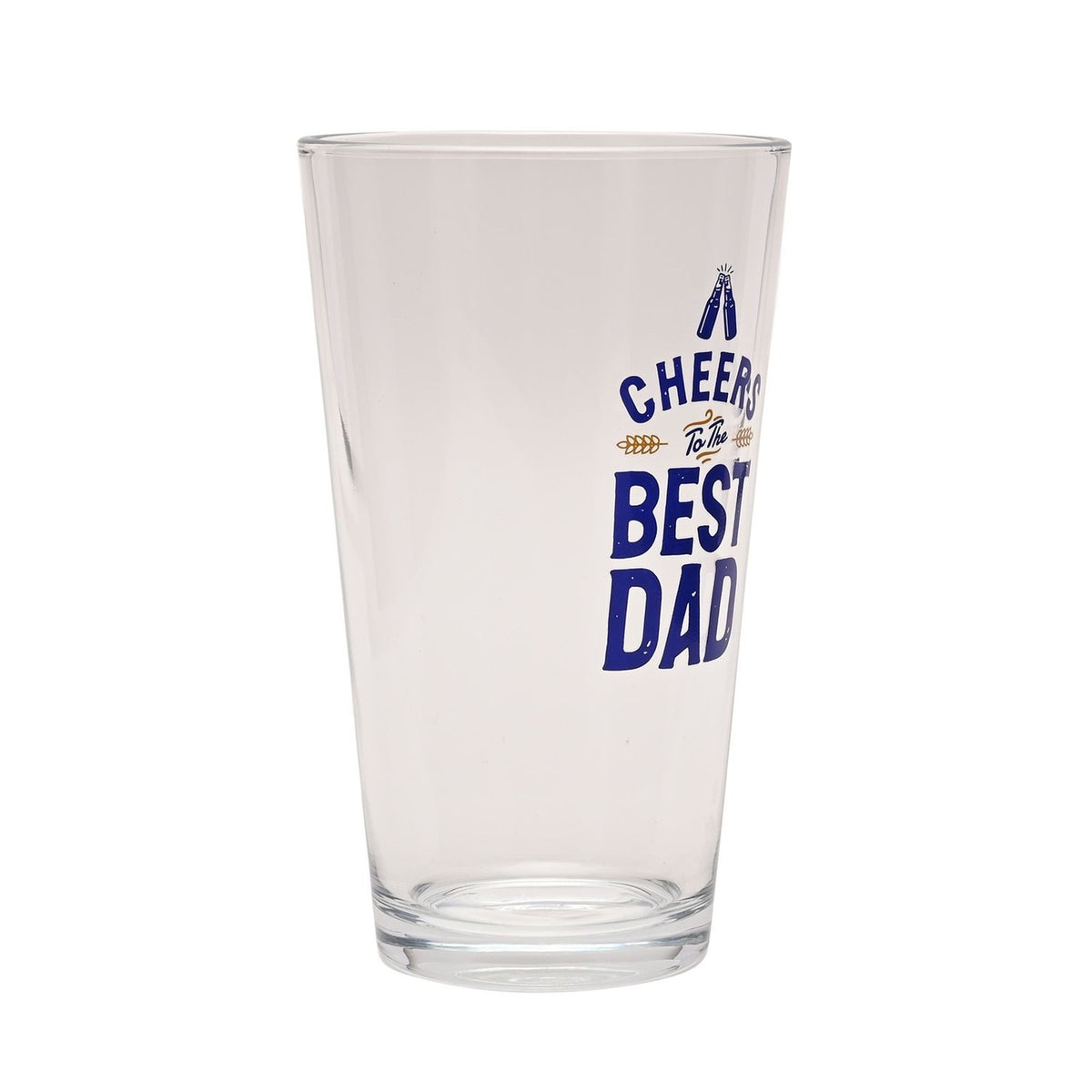 Cheers To the Best Dad Printed Pint Beer Glass 460ml - Clear