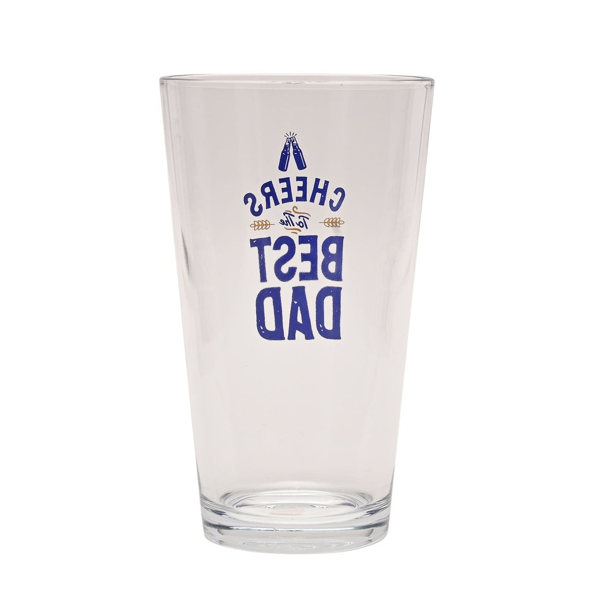 Cheers To the Best Dad Printed Pint Beer Glass 460ml - Clear