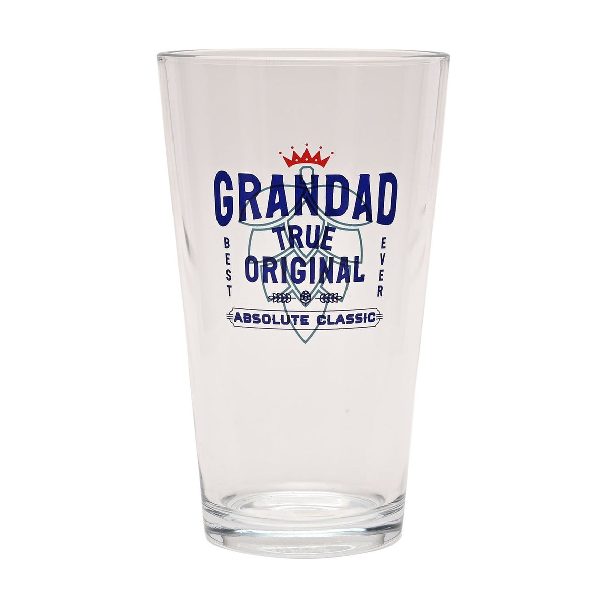 Grandad True Original Printed Pint Beer Glass 460ml - Clear