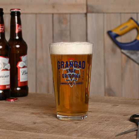 Grandad True Original Printed Pint Beer Glass 460ml - Clear