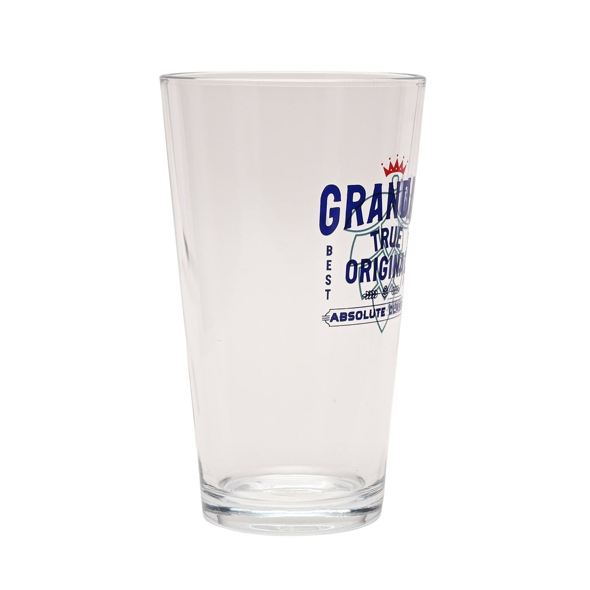 Grandad True Original Printed Pint Beer Glass 460ml - Clear