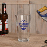 DIY Legend Crossed Hammers Pint Beer Glass 460ml - Clear