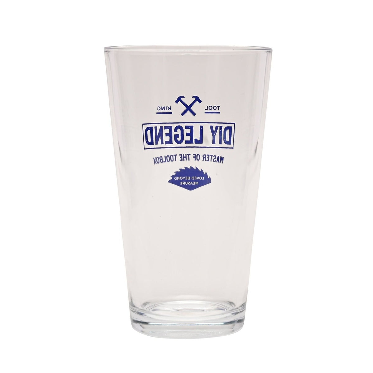 DIY Legend Crossed Hammers Pint Beer Glass 460ml - Clear