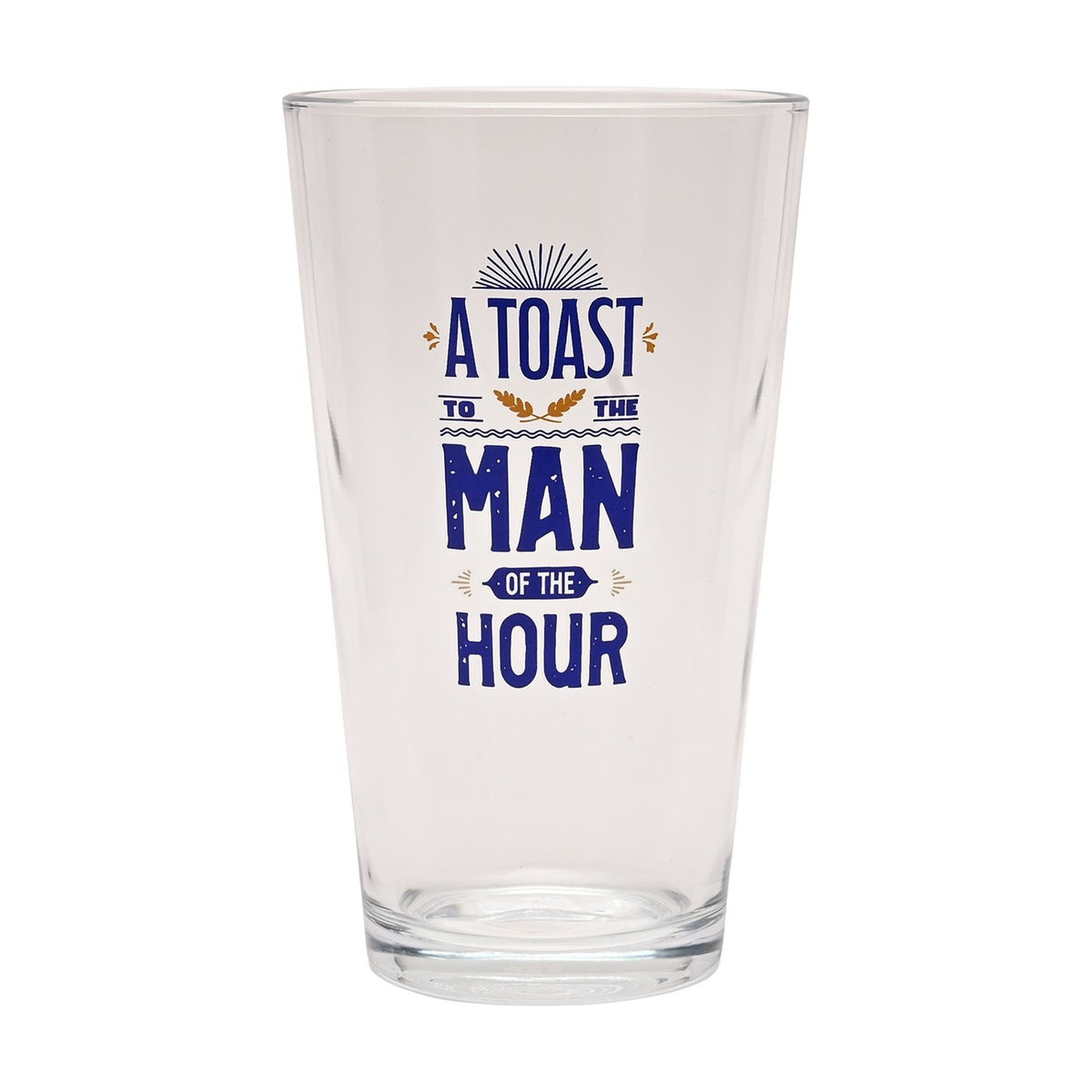 A Toast To The Man of The Hour Pint Beer Glass 460ml - Clear