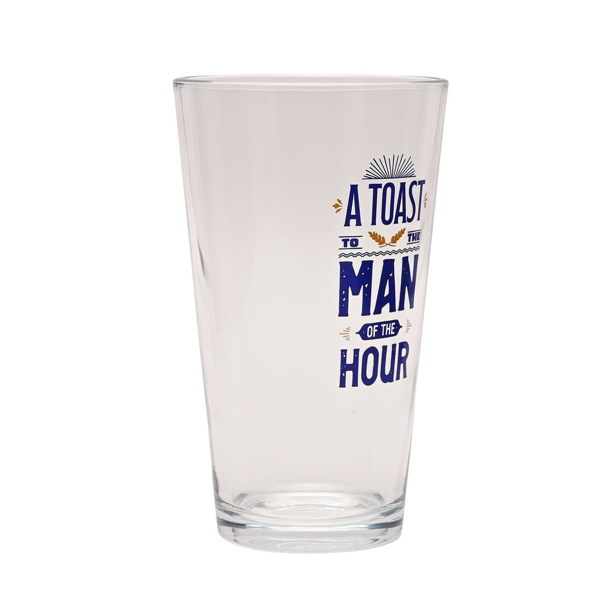 A Toast To The Man of The Hour Pint Beer Glass 460ml - Clear