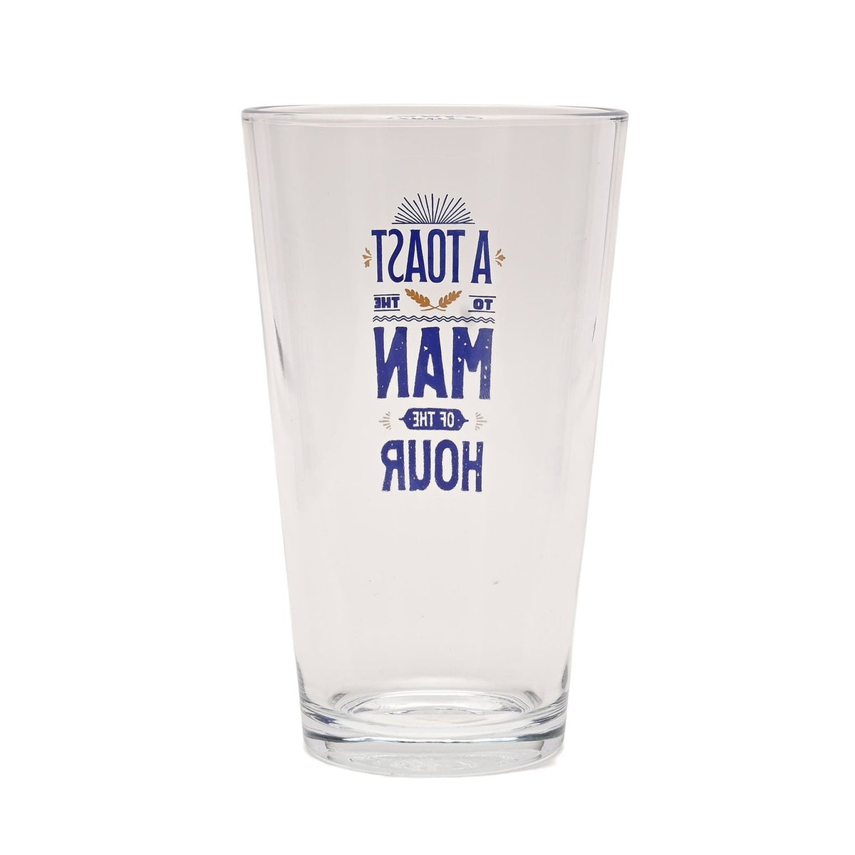 A Toast To The Man of The Hour Pint Beer Glass 460ml - Clear