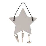 Dad Star Wooden Plaque with Hanging Tool Charms - White
