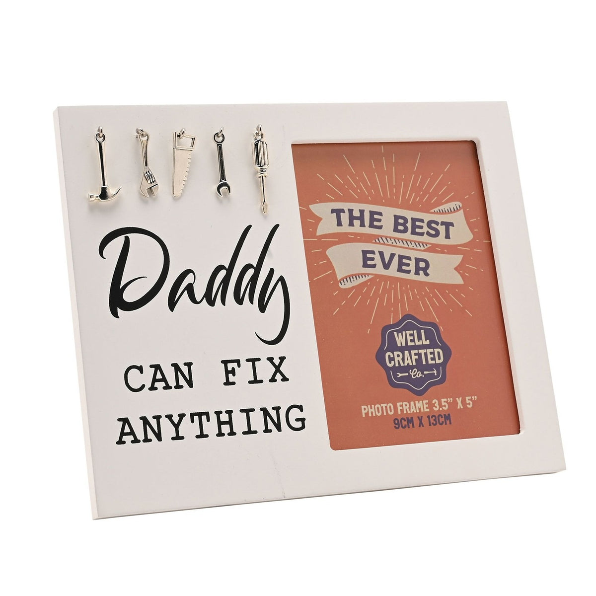 Daddy Can Fix Anything Photo Frame 5 x 3.5in - White & Black