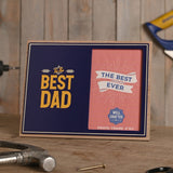 Best Dad Freestanding Wooden Photo Frame 6 x 4in - Blue