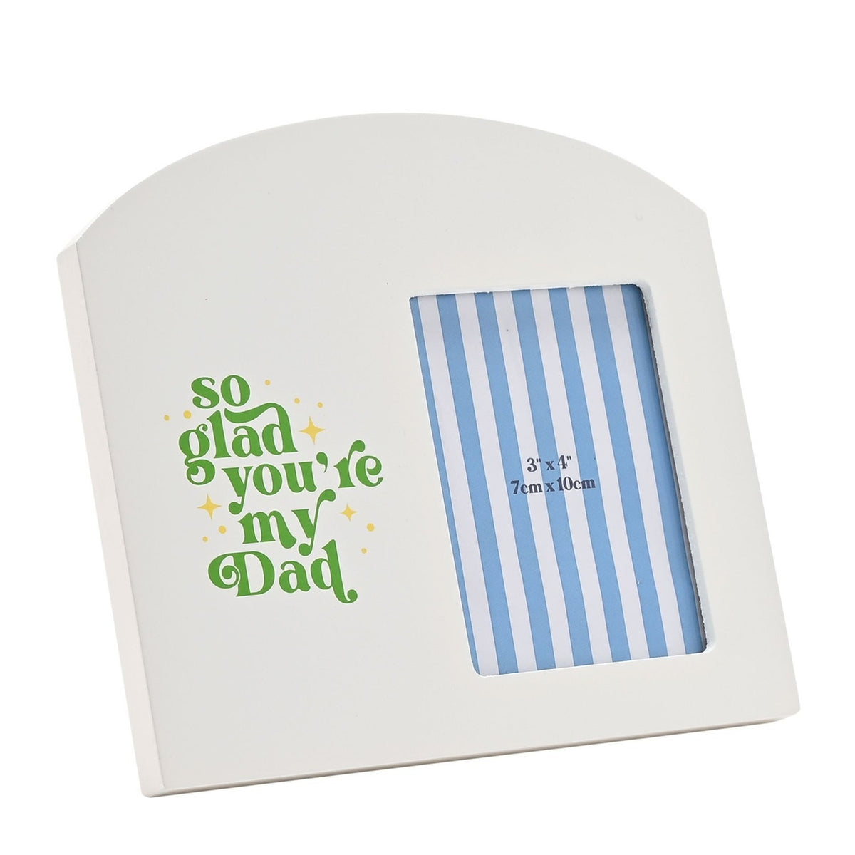 So Glad You're My Dad Wooden Photo Frame 4 x 3in - White