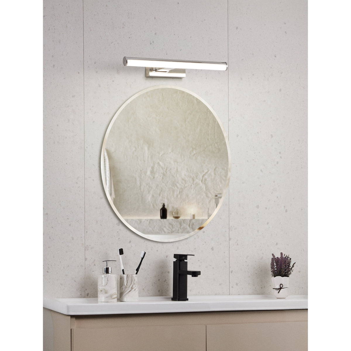 Wenelle LED Bathroom Wall Light 40cm - Chrome