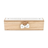 Heart Wedding Certificate Holder Wooden Keepsake Box - Brown