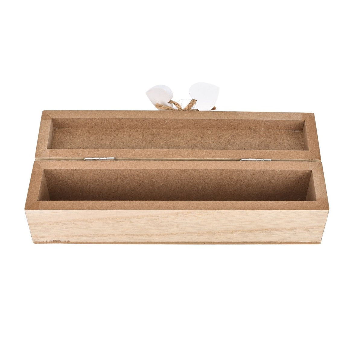 Heart Wedding Certificate Holder Wooden Keepsake Box - Brown