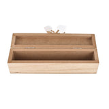 Heart Wedding Certificate Holder Wooden Keepsake Box - Brown