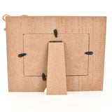 Mr & Mrs Wooden Photo Frame with Hanging Tag 6 x 4in - Brown