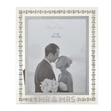 Crystal Border Glass Photo Frame 10 x 8in - Clear & Silver