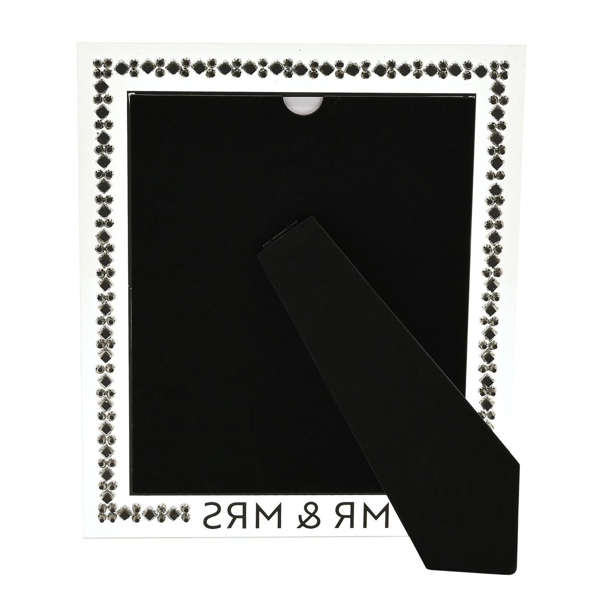 Crystal Border Glass Photo Frame 10 x 8in - Clear & Silver
