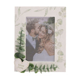 True Love Wooden Photo Frame with Leaves 6 x 4in - White