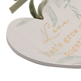 'Love Let's Grow Old Together' Hanging Heart Plaque - White
