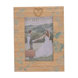 Love Story Leaf Print Wooden Photo Frame 6 x 4in - Brown