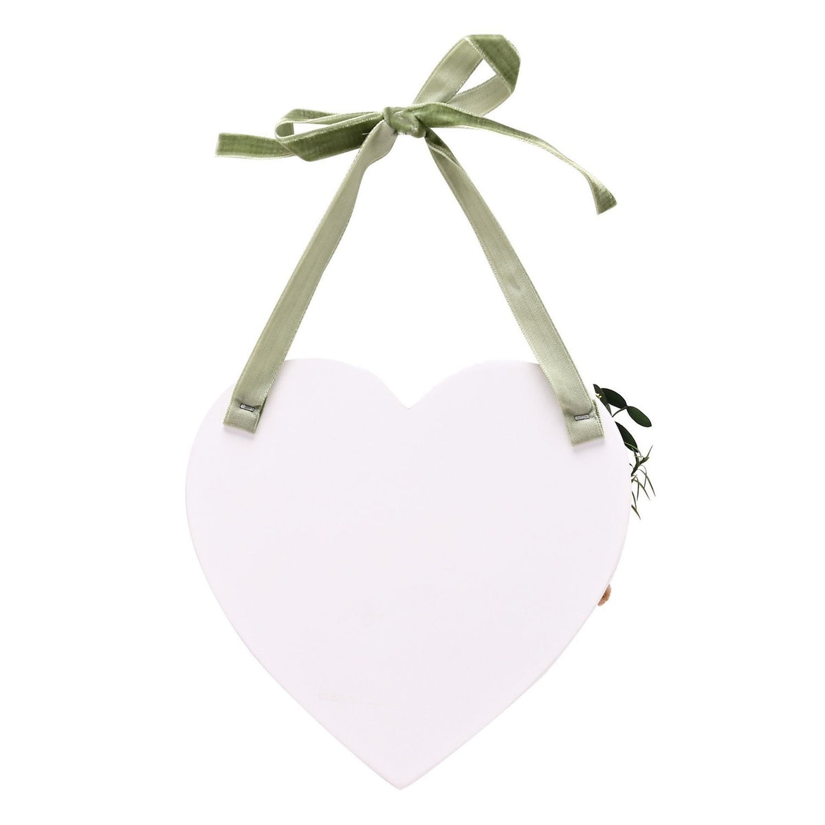 Mother of the Bride Wooden Heart Plaque with Flowers - White