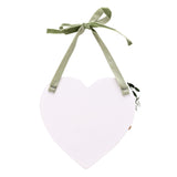 Mother of the Bride Wooden Heart Plaque with Flowers - White