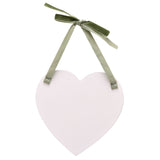 Mother of the Groom Wooden Heart Plaque with Flowers - White