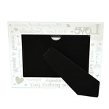 Love 3D Word Glitter Heart Glass Photo Frame 6 x 4in - Clear