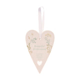 Bridesmaid Heart Ceramic Hanging Decoration 12.7cm - White