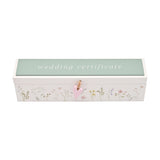 Wildflower Certificate Holder Wooden Keepsake Box - White