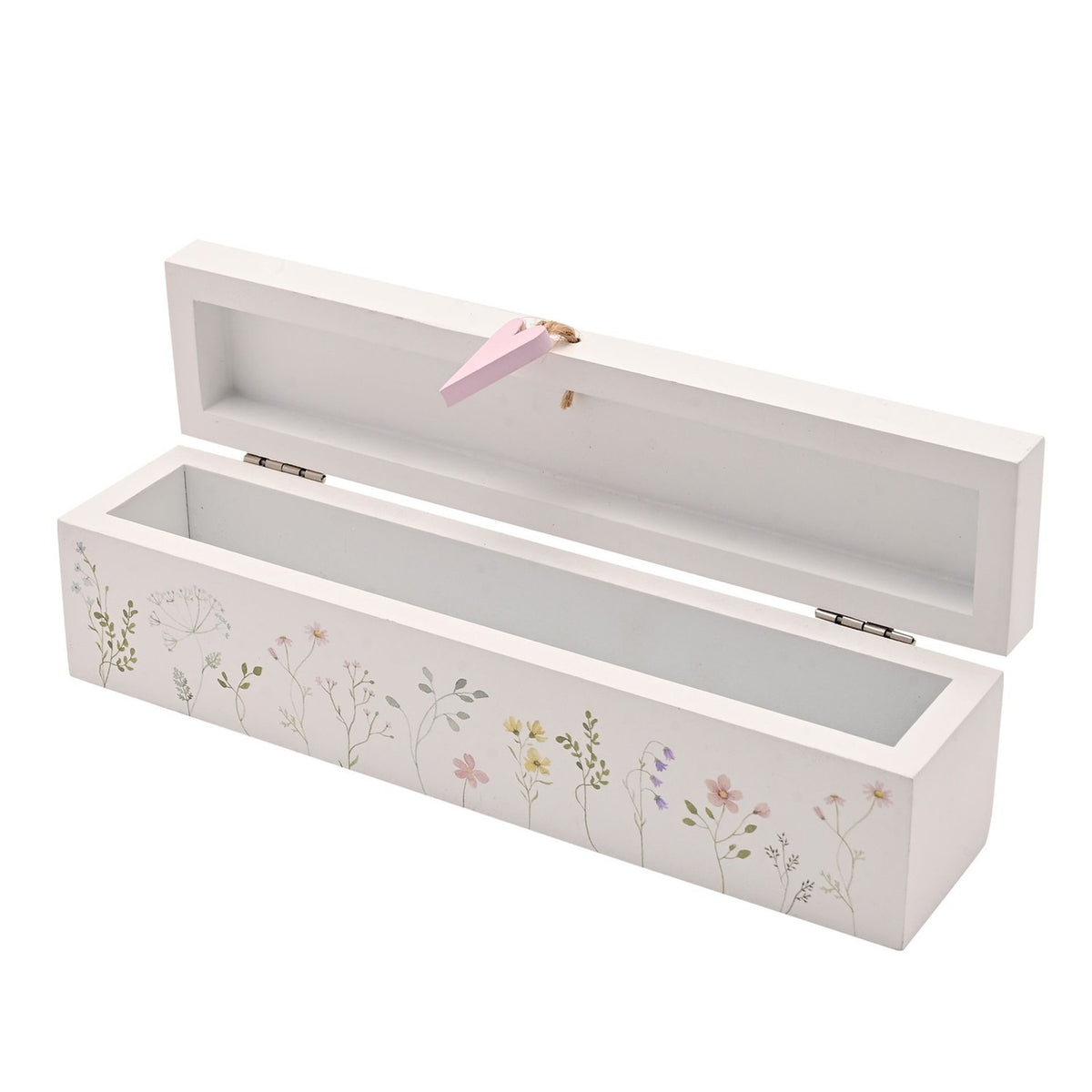 Wildflower Certificate Holder Wooden Keepsake Box - White