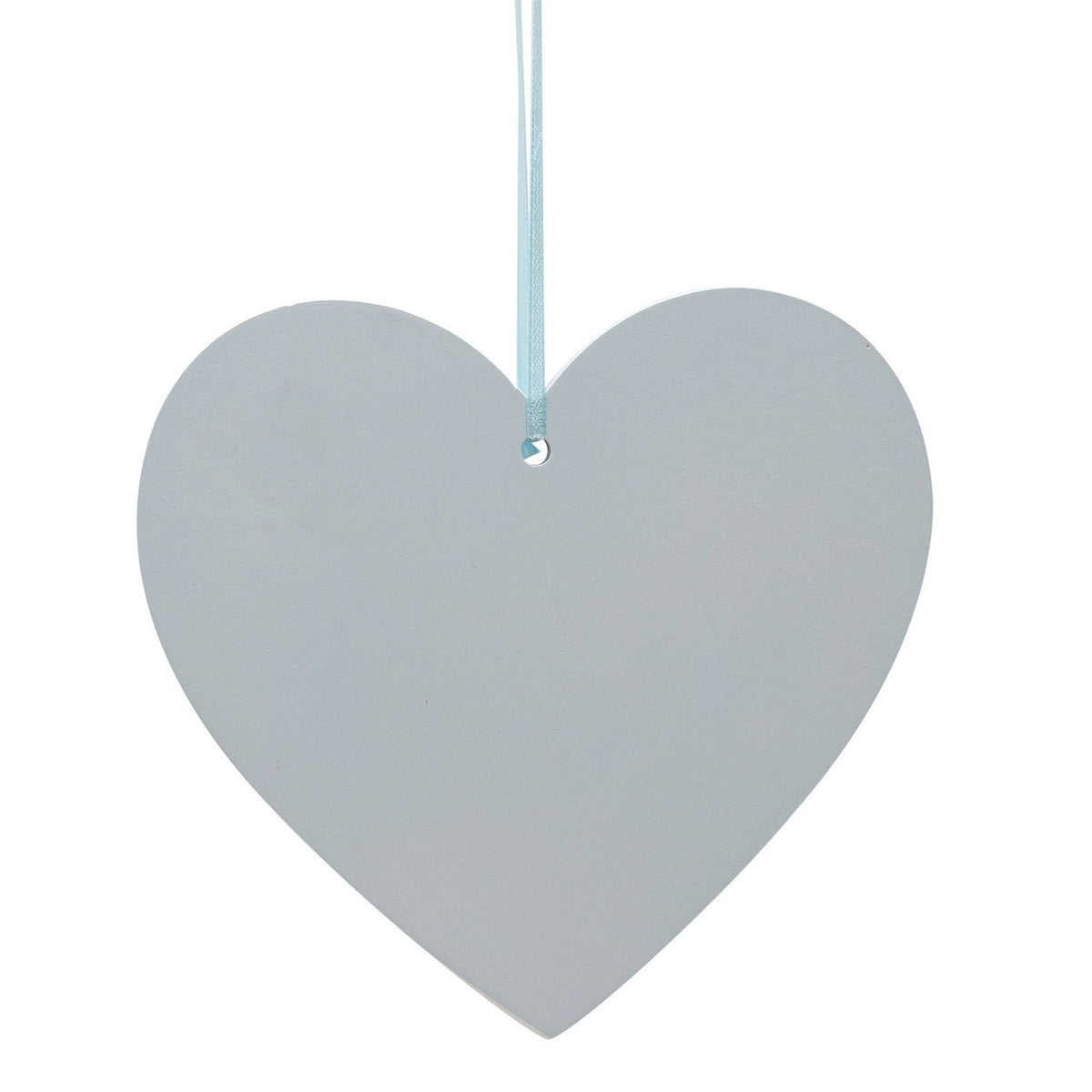 Mr & Mrs Cut Out Hanging Heart Wooden Plaque - White & Blue