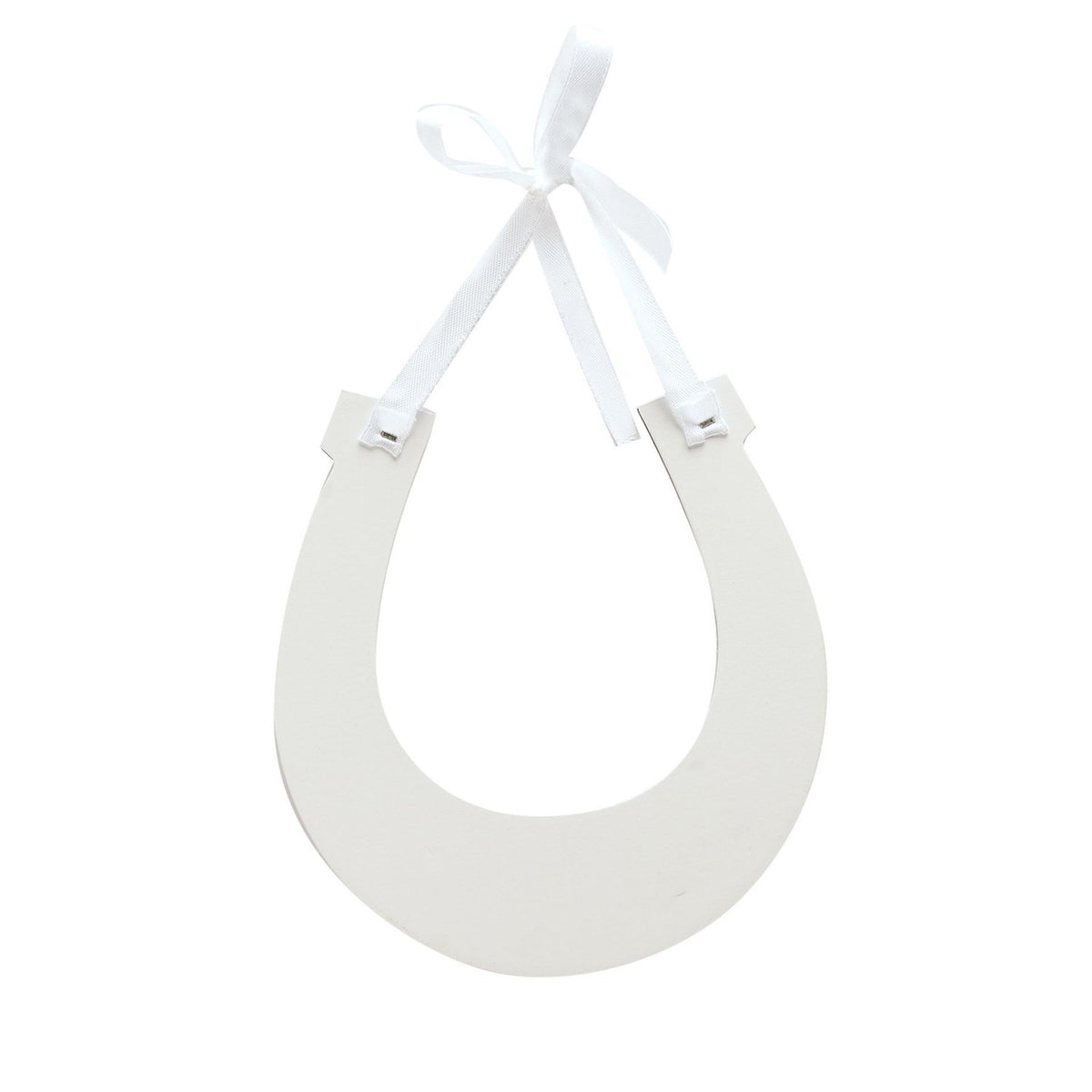 Mr & Mrs Horseshoe Hanging Wooden Wall Art - White & Blue