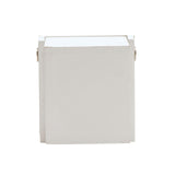 Love Cut Out Square Wooden Ring Jewellery Box - White & Blue