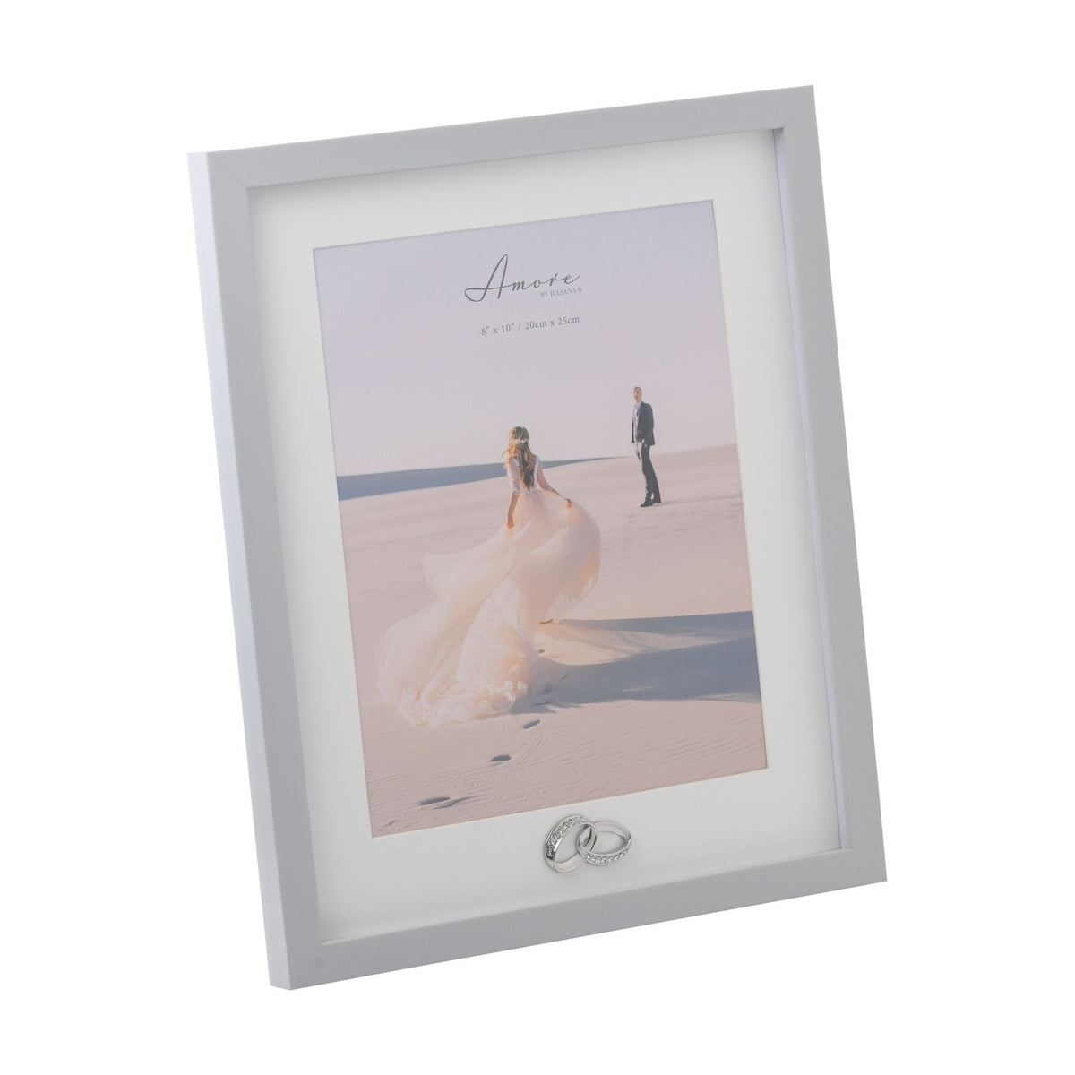 Matt Plastic Photo Frame with Rings Icon 10 x 8in - Grey