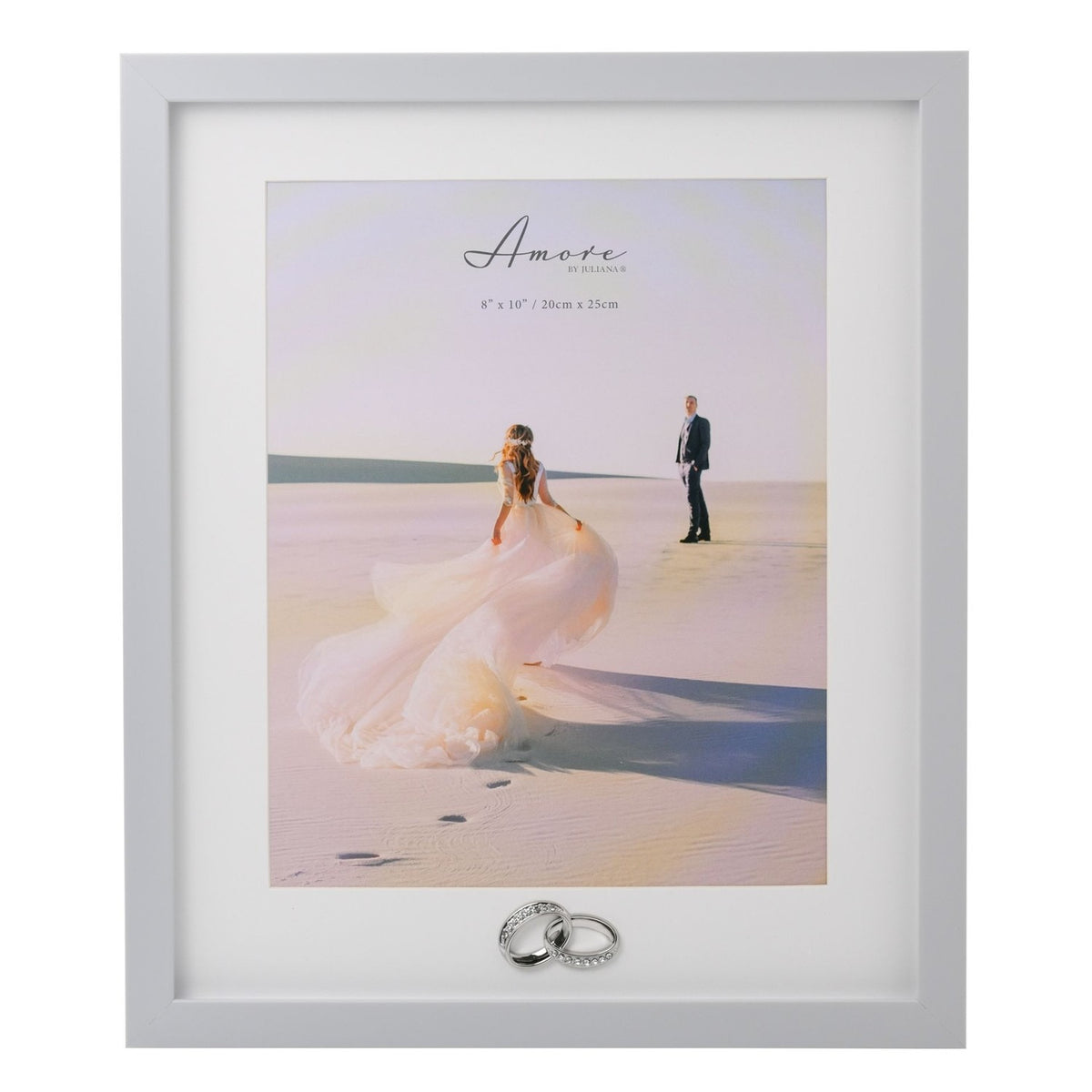Matt Plastic Photo Frame with Rings Icon 10 x 8in - Grey