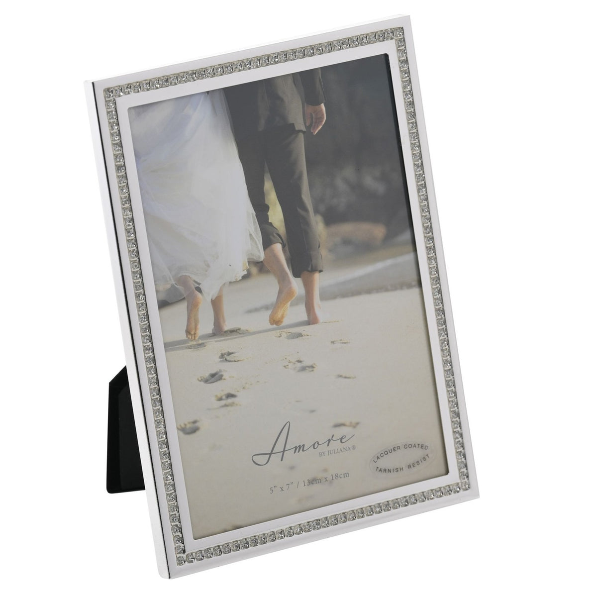 Sparkle Border Silverplated Photo Frame 7 x 5in - Silver