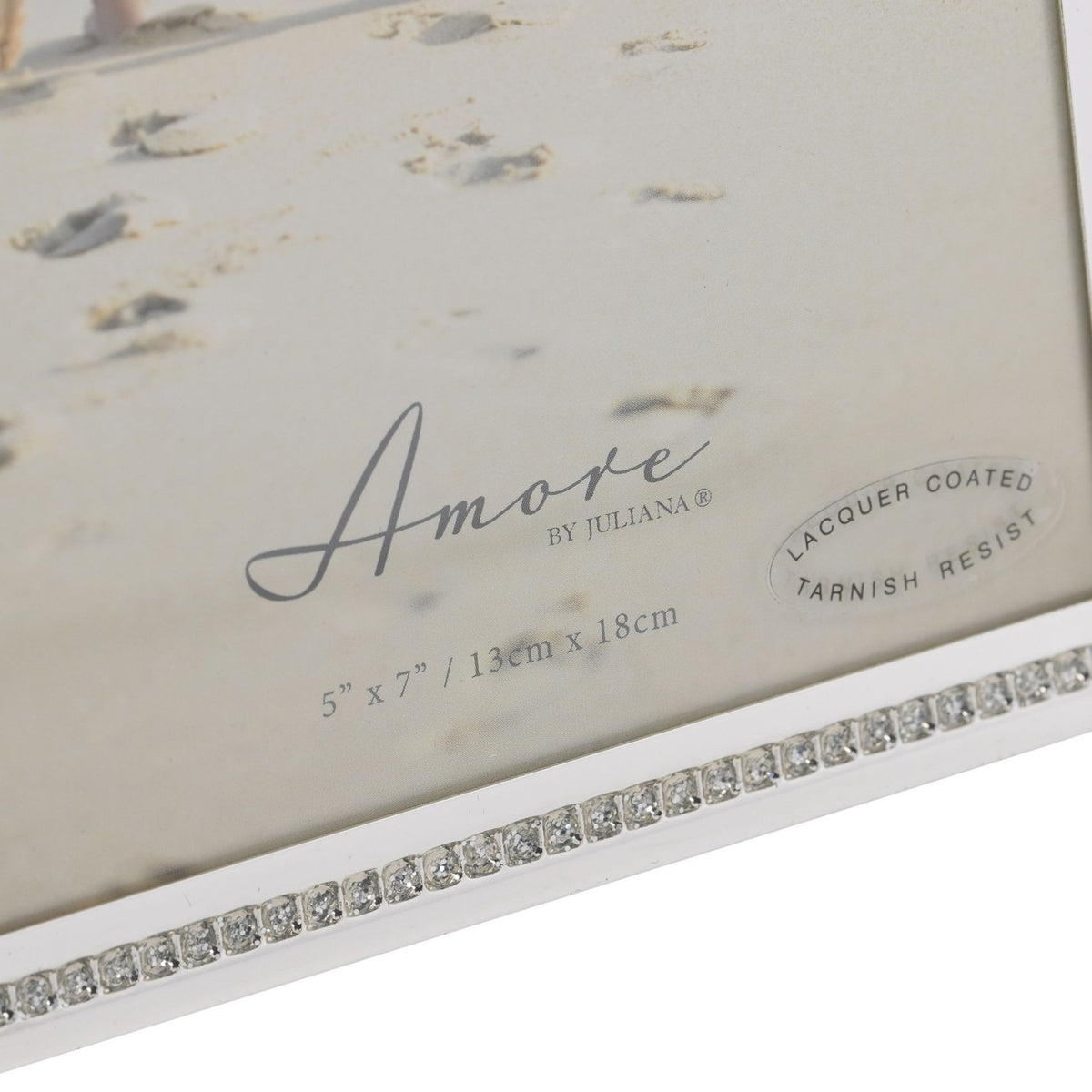 Sparkle Border Silverplated Photo Frame 7 x 5in - Silver