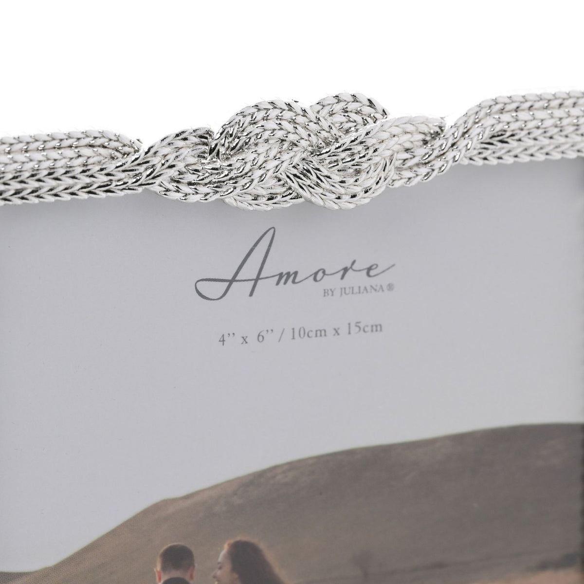 Infinity 3D Rope Knot Silverplated Photo Frame - Silver