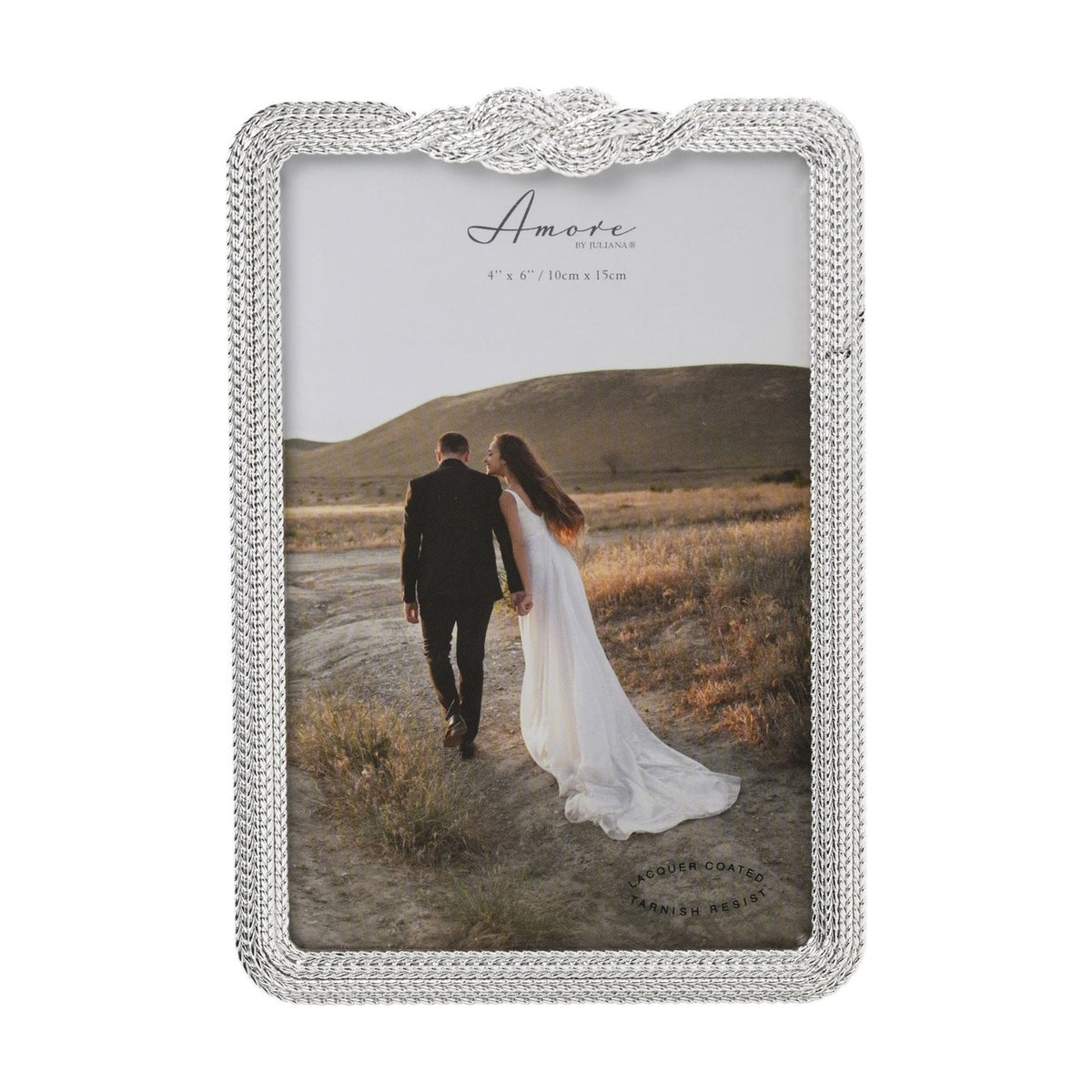 Infinity 3D Rope Knot Silverplated Photo Frame - Silver