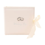 Wedding Day Rings Faux Suede 100 Photo Album 6 x 4in - Ivory