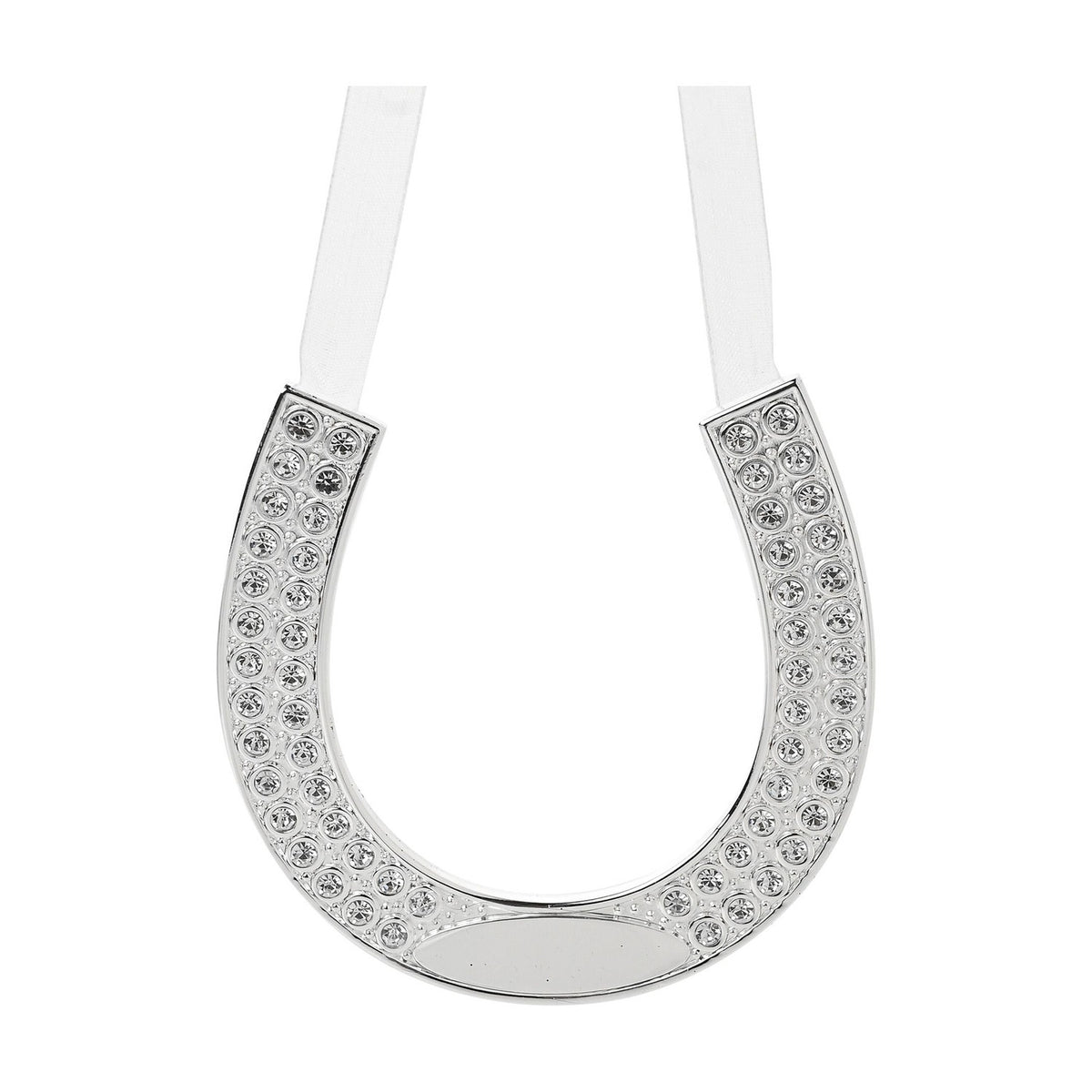 Silverplated Horse Shoe with Engraving Plate 9.9cm - Silver