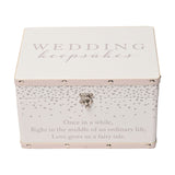 Medium Wedding Luggage Style Wooden Keepsake Box - Ivory