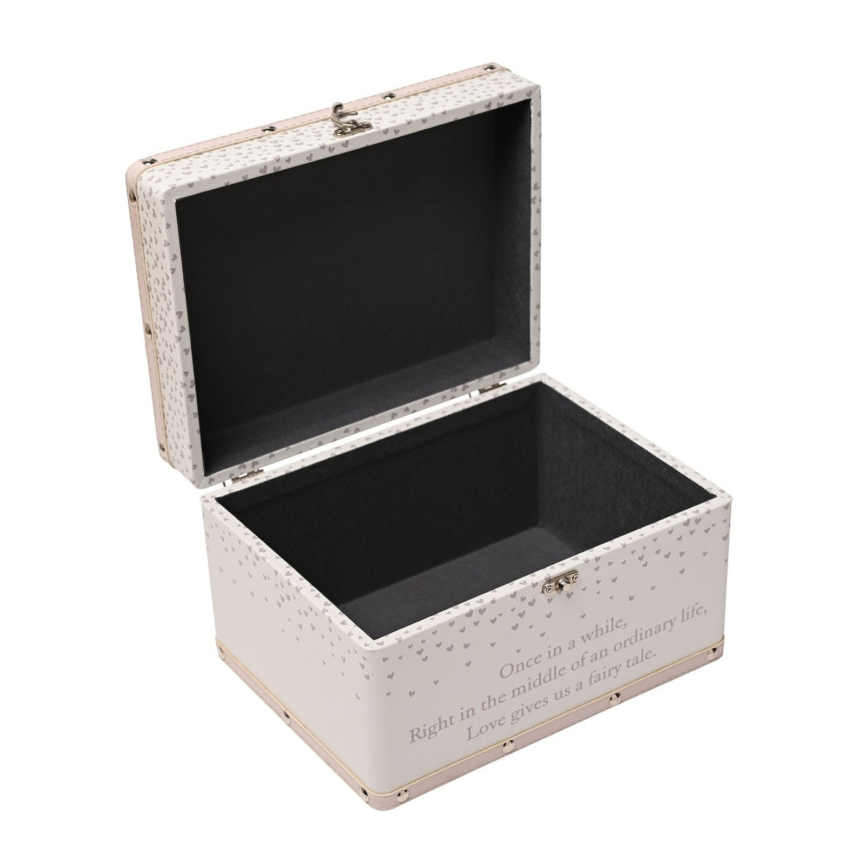 Medium Wedding Luggage Style Wooden Keepsake Box - Ivory