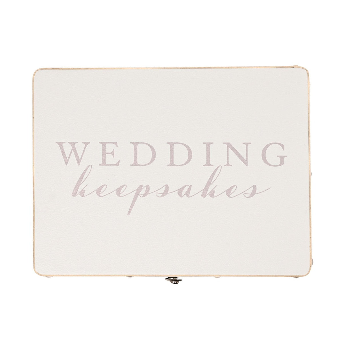 Medium Wedding Luggage Style Wooden Keepsake Box - Ivory