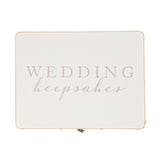 Medium Wedding Luggage Style Wooden Keepsake Box - Ivory
